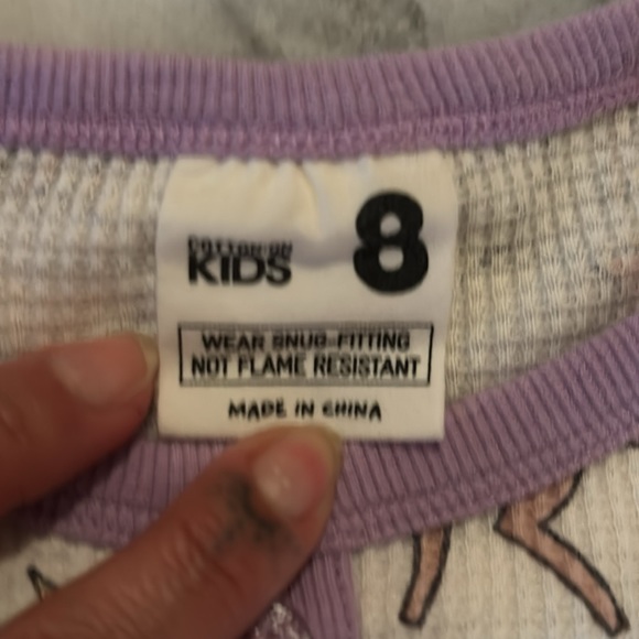 Unicorn Pajamas with glitter metallic wings size 8 - Picture 3 of 3